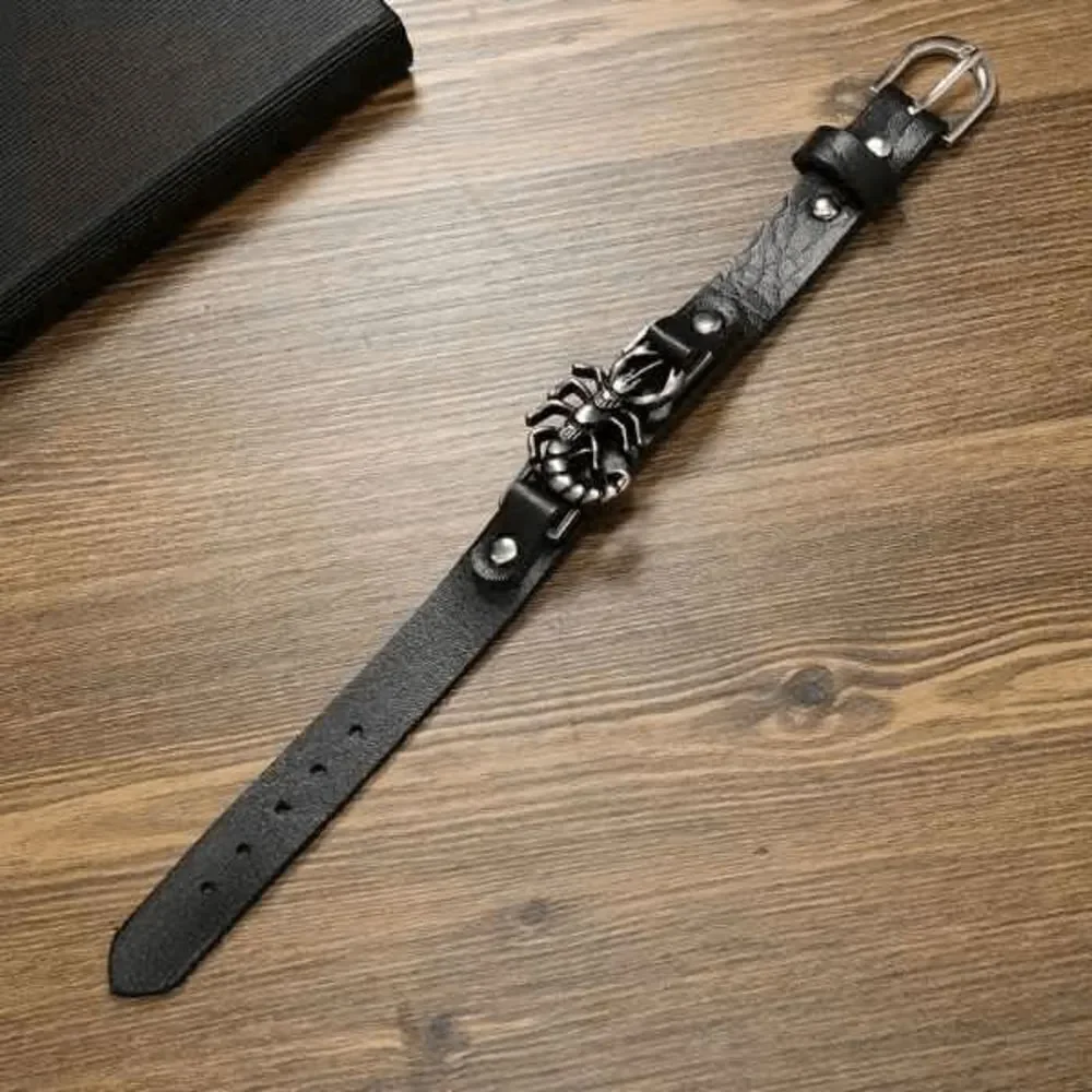 Scorpion Leather Unisex Bracelet